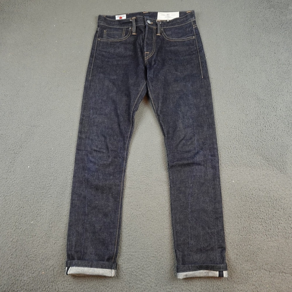 RGT SK Jeans Mens 29x29 Blue Raw Selvedge Denim Skinny Fit Made USA Japan Fabric